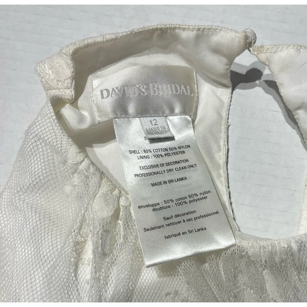 David’s Bridal Lace Dress Size 12 - Picture 6 of 6